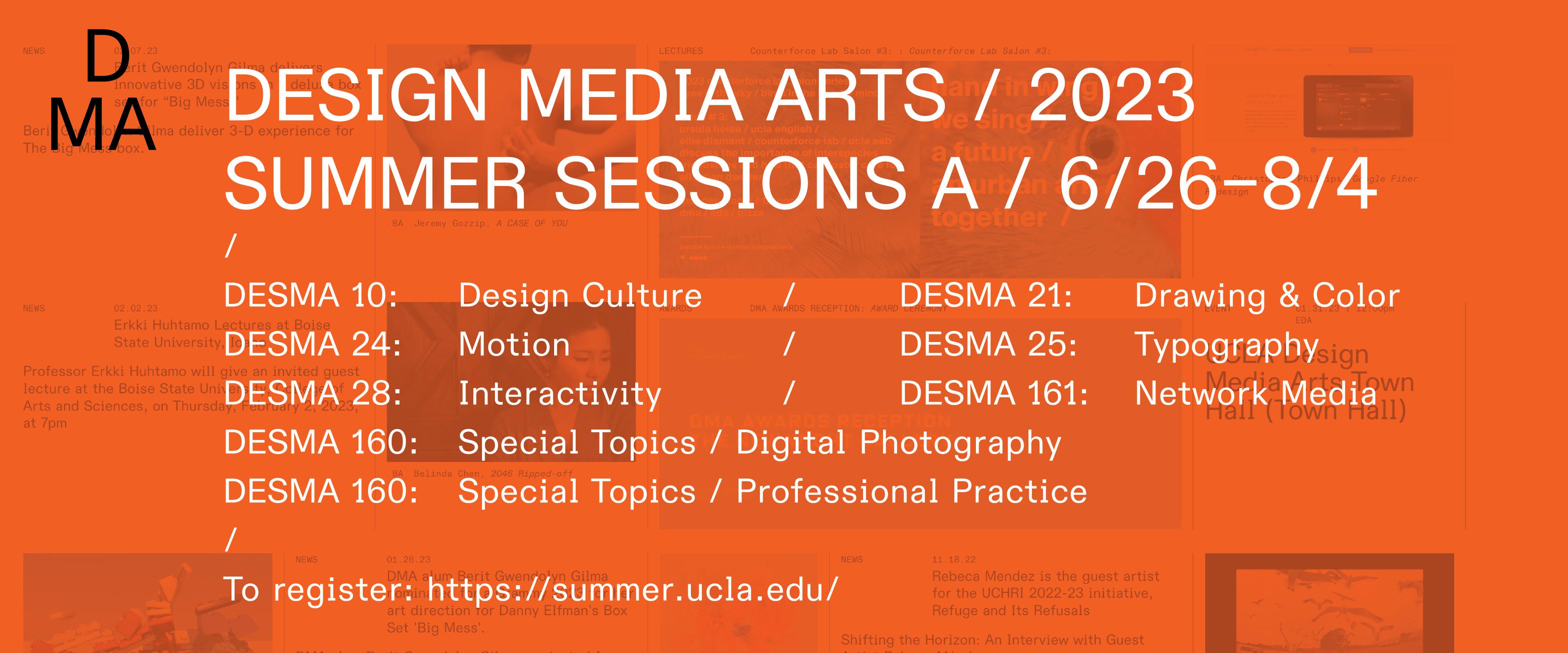 text that reads "DMA SUMMER SESSIONS A"